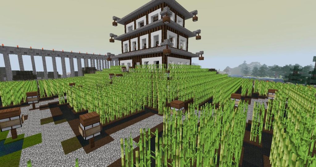 Бамбуковая ферма Майнкрафт