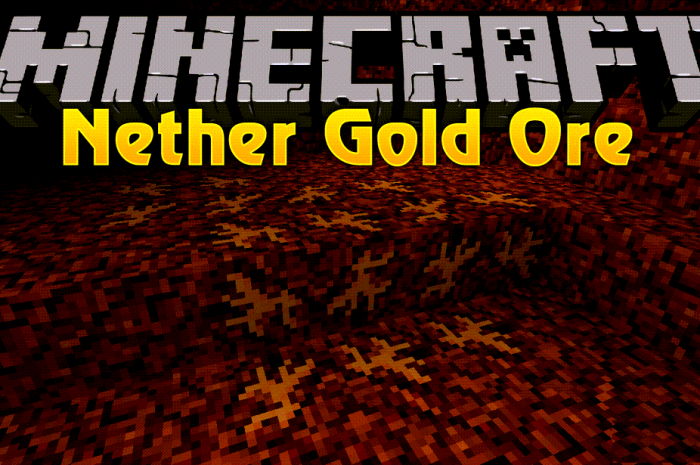 Золотая руда ада в Minecraft